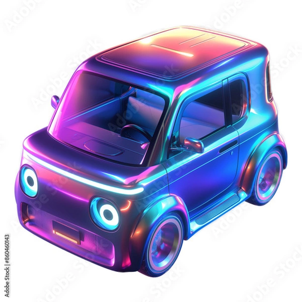 Obraz Cute car 3D illustration