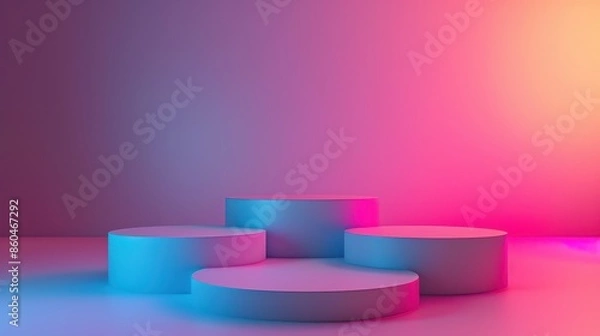 Fototapeta Simple podium with a gradient background