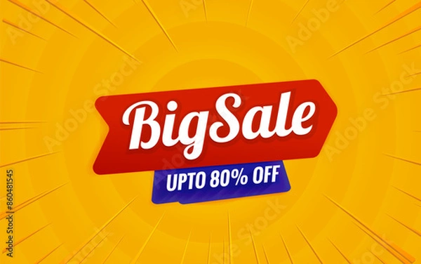 Obraz big sale banner template yellow