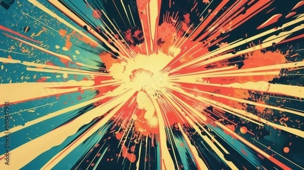 Fototapeta Abstract Explosion of Color and Light