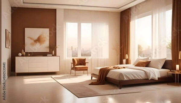 Obraz white and gold theme modern interior design