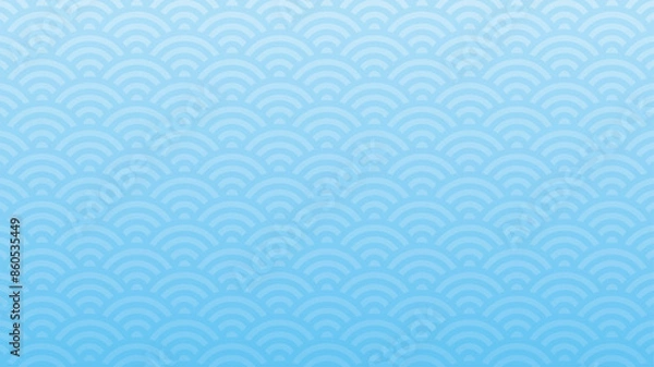 Fototapeta 青海波　背景　水色　グラデーション　シンプル