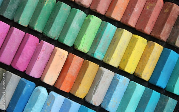 Fototapeta Set of color chalks