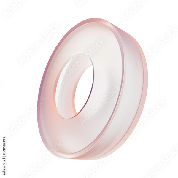 Obraz Tube transparent gradient glass 3d shape