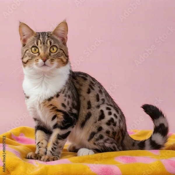 Obraz cat, simple background, AI Art
