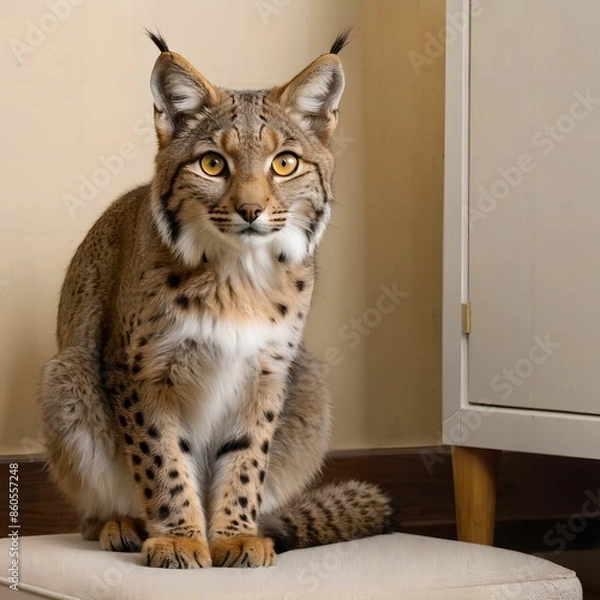 Obraz cat, simple background, AI Art
