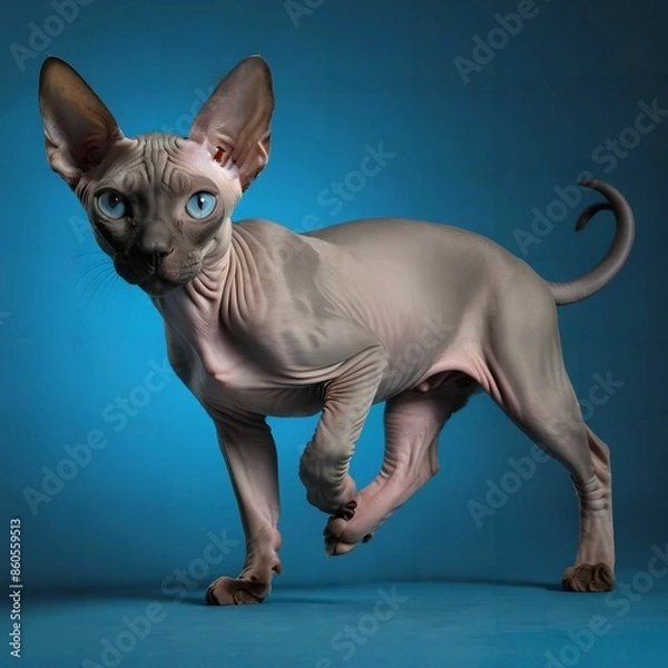 Obraz cat, simple background, AI Art
