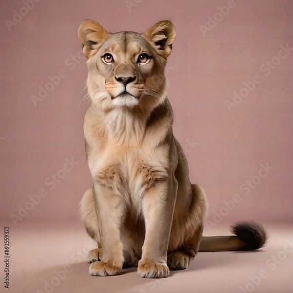 Obraz cat, simple background, AI Art
