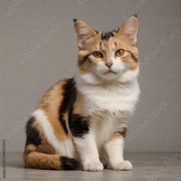 Obraz cat, simple background, AI Art
