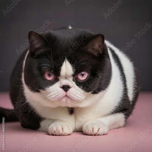 Obraz cat, simple background, AI Art
