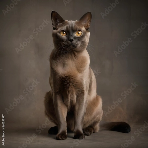 Obraz cat, simple background, AI Art
