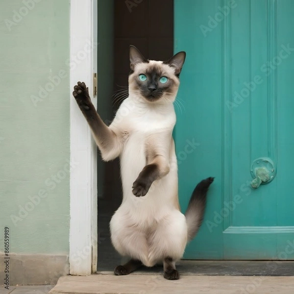 Obraz cat, simple background, AI Art
