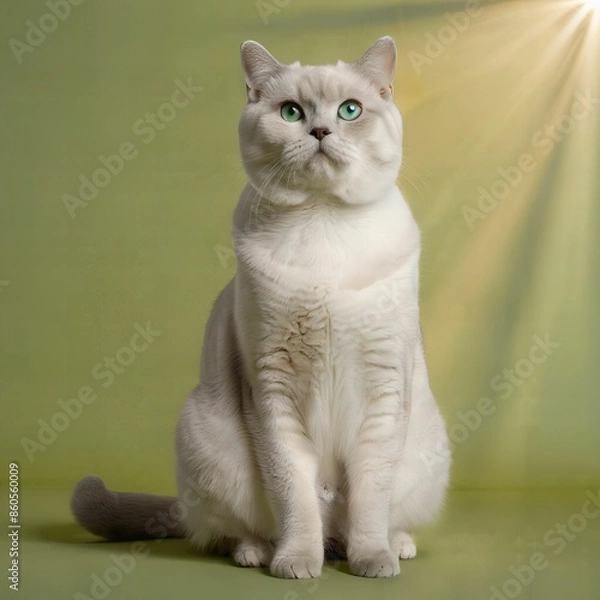 Obraz cat, simple background, AI Art
