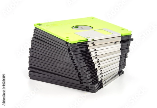 Fototapeta Floppy disk isolated on white background.