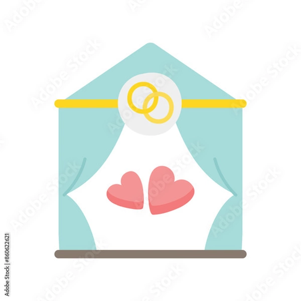 Obraz Wedding arch in cute style