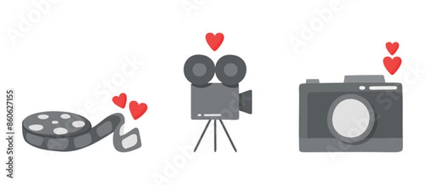 Obraz Camera set for wedding movie