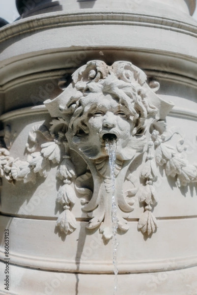 Obraz details on a fountain in a park