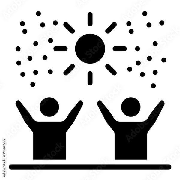 Fototapeta Vector Design Radiant Revelry Icon Style