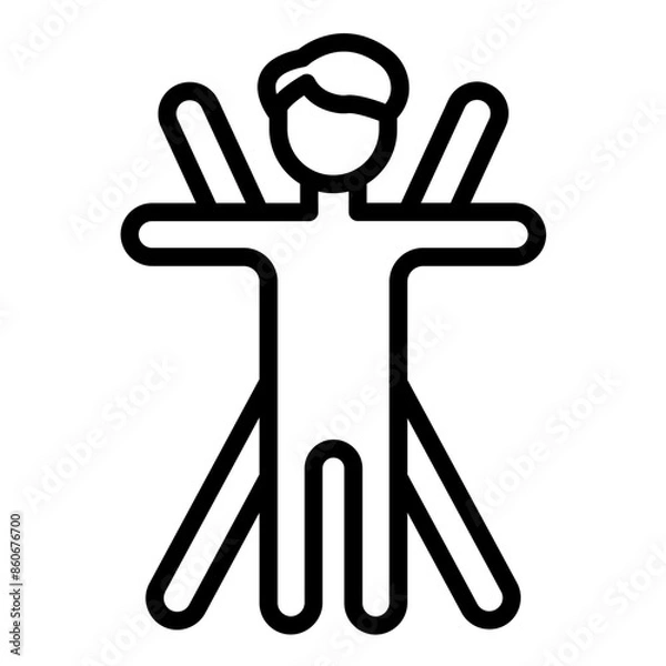 Fototapeta Vector Design Ergonomics Icon Style