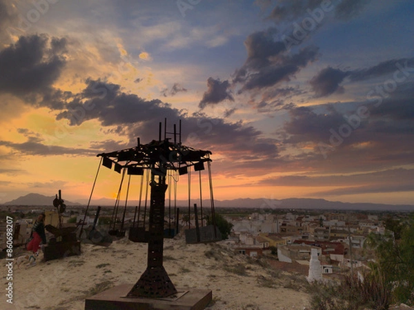 Obraz sunset over the city