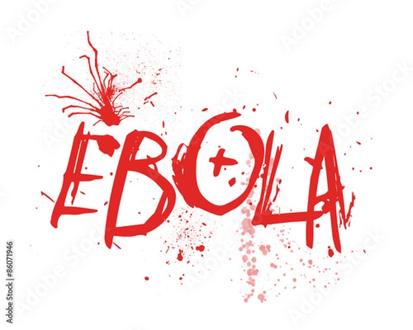 Fototapeta Ebola Typography Illustration