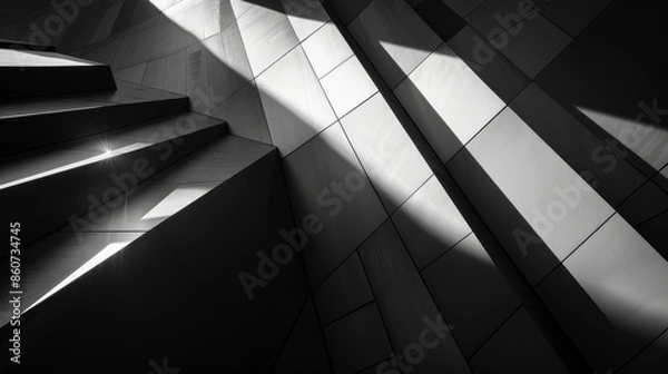 Obraz Abstract modern architecture background. 3d rendering, 3d illustration.