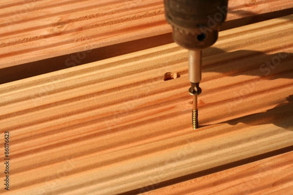 Obraz Schrauben in Holz