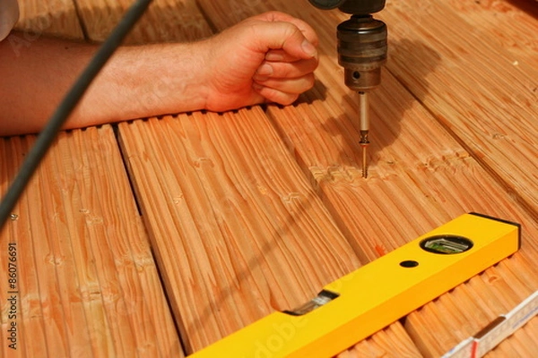 Obraz Schrauben in Holz