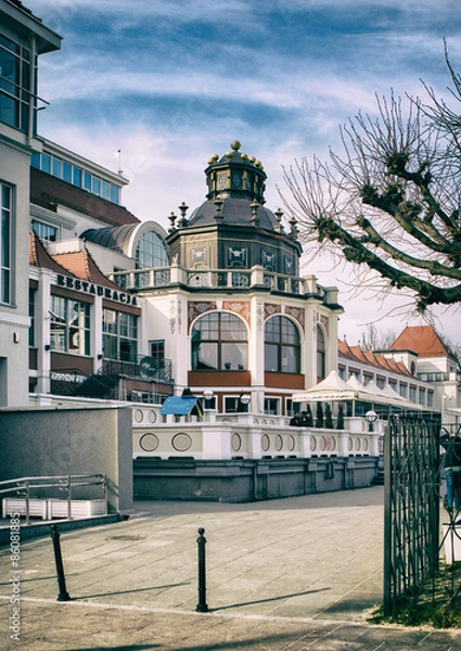 Obraz One of the pretty streets in Sopot (Poland) near the bay, baltic