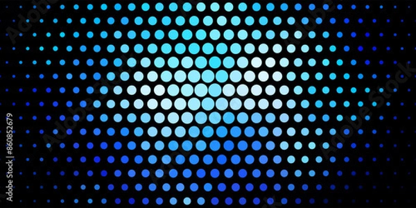 Fototapeta Dark BLUE vector template with circles.