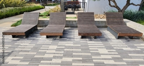 Fototapeta Lounge chairs