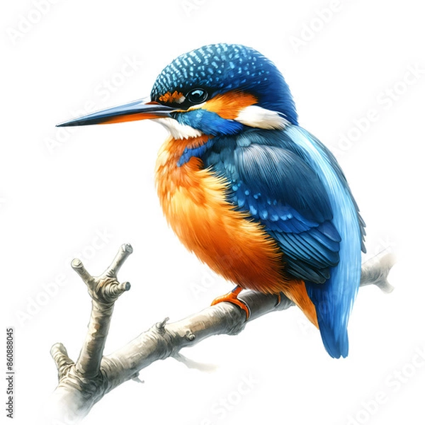 Fototapeta kingfishe on a branch