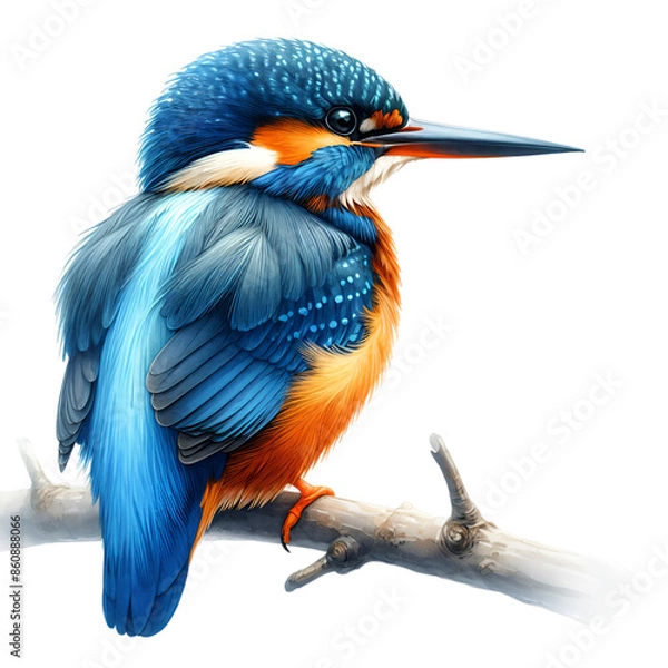 Fototapeta kingfishe on a branch