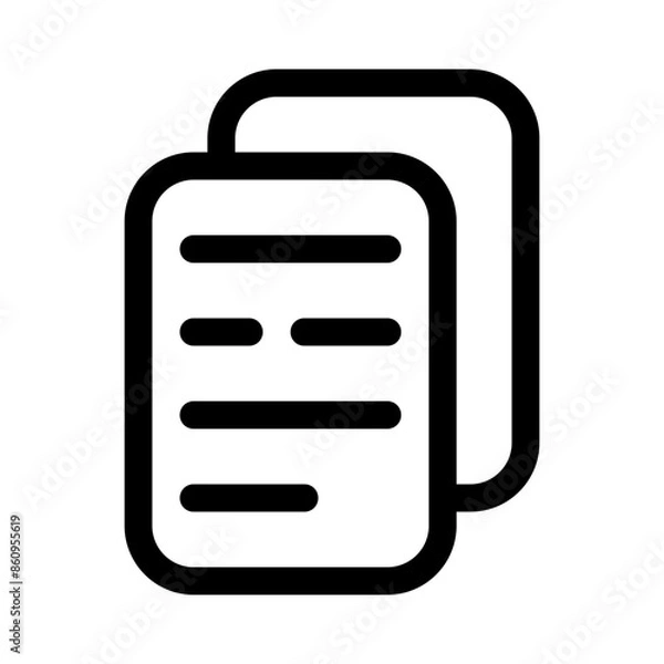 Fototapeta papers icon with line style, perfect for user interface projects