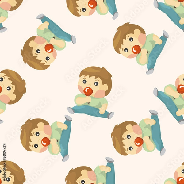 Obraz person character baby ,seamless pattern