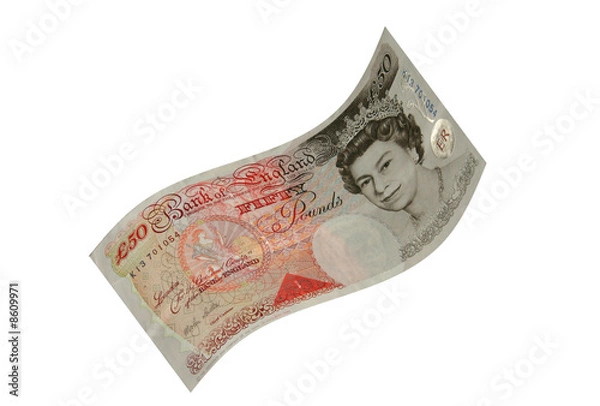 Obraz Isolated £50 note