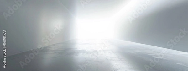 Obraz Blurred abstract white studio background for product presentation. panorama white and gray empty room studio gradient used for background. empty room studio bluer gradient used for background