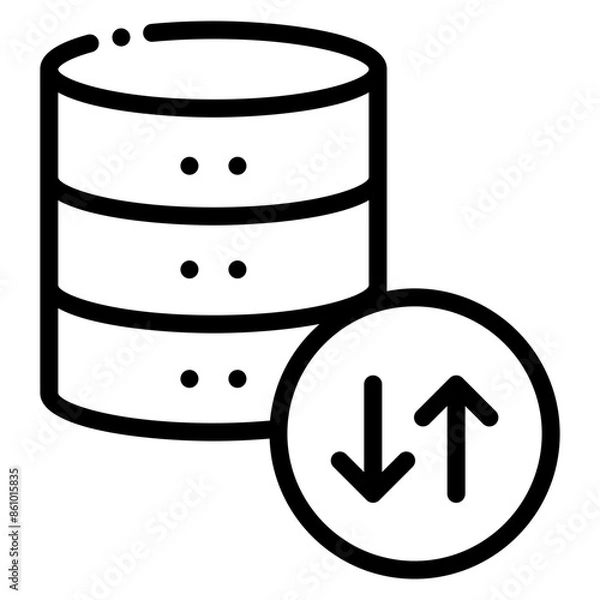 Fototapeta database storage transfer traffic icon