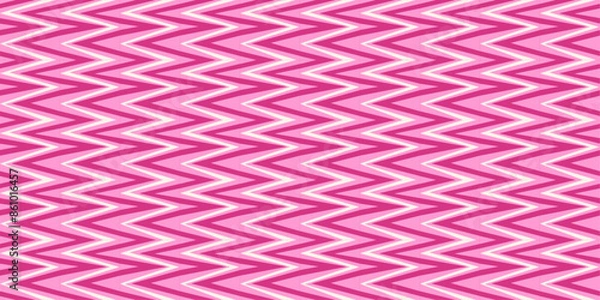 Fototapeta A zigzag pattern of pink stripes