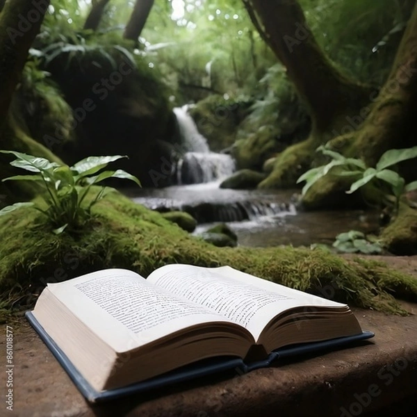 Fototapeta waterfall in the forest