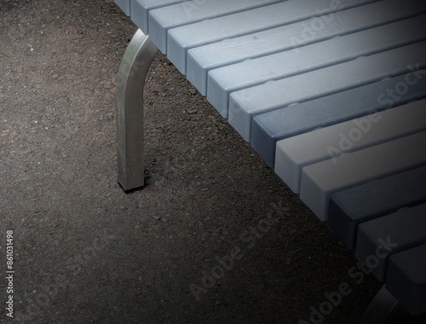 Obraz 暗い雰囲気の公園のベンチ　ホラー