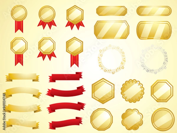 Fototapeta お金メダルフレーム