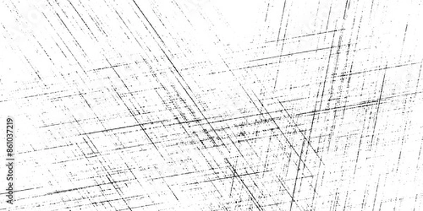 Fototapeta Distressed black sketches line texture. Distress Overlay Texture. White background on sketches texture.	
