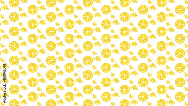 Fototapeta SEAMLESS LEMON PATTERN CUTTED