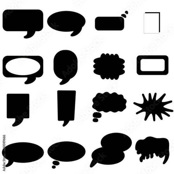 Obraz set of comic speech bubbles