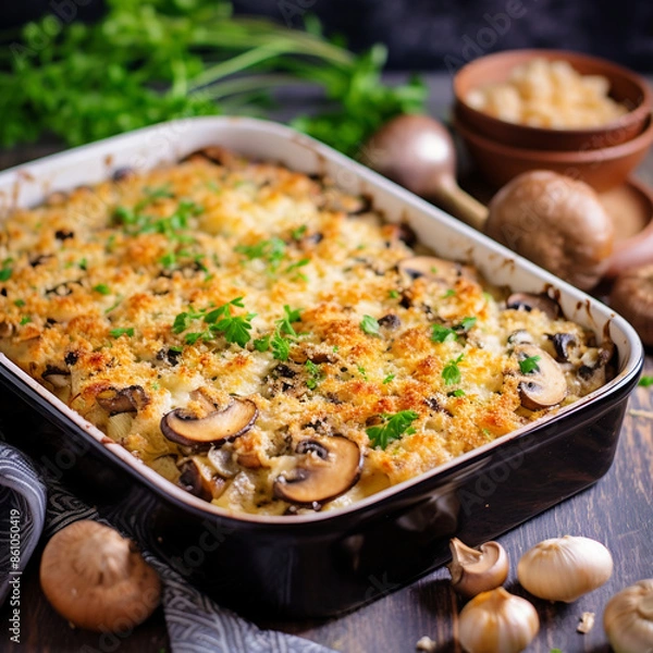 Obraz Mushroom Chicken Bake