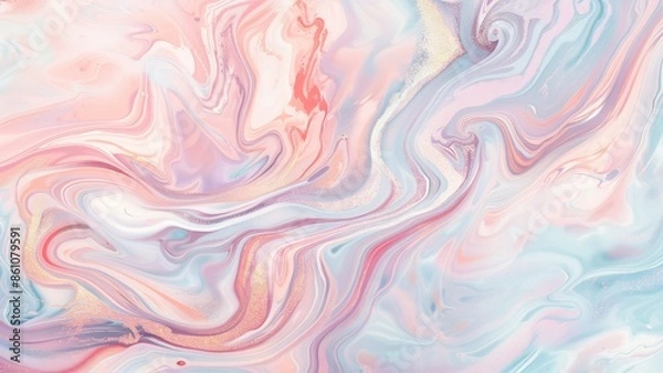 Fototapeta abstract closeup wallpaper of a colorful glittery liquid shining in the light