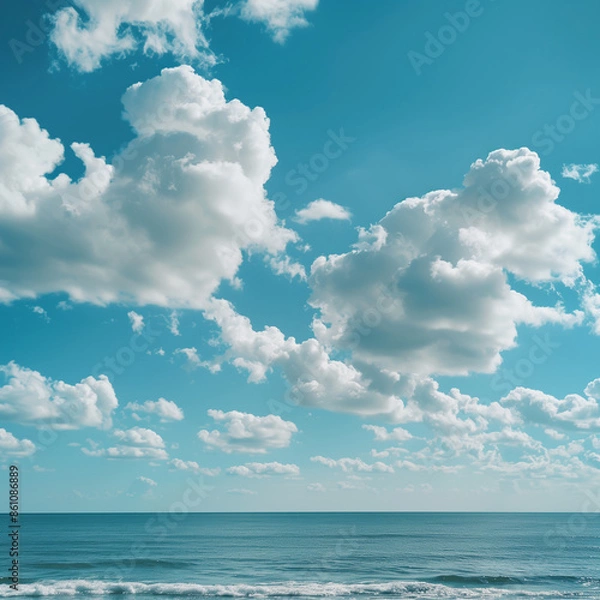 Fototapeta sky and clouds on the beach