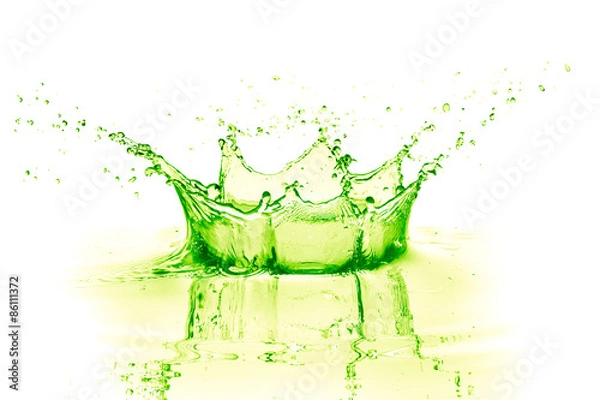 Obraz green abstract drink splash