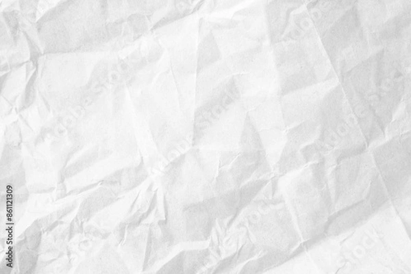 Obraz White recycled craft paper texture as background. Grey paper texture, Old vintage page or grunge vignette of old newspaper. Pattern rough art creased grunge letter. Hardboard with copy space for text.